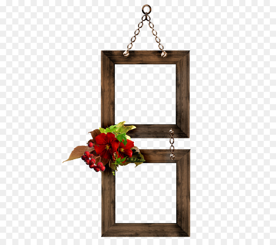 Cadres En Bois，Fleurs PNG