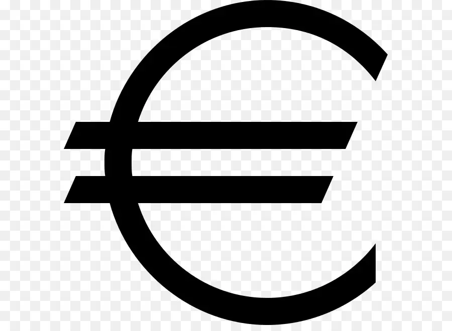 Symbole De L'euro，Noir PNG