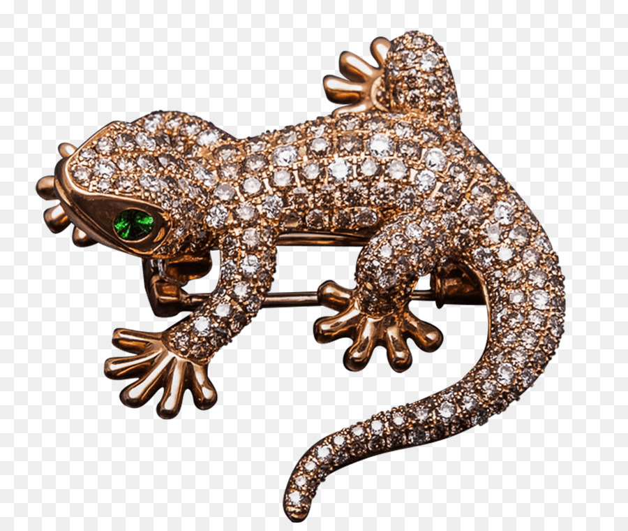 Broche Lézard，Vert PNG