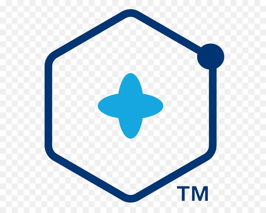 Logo Hexagone，Bleu PNG