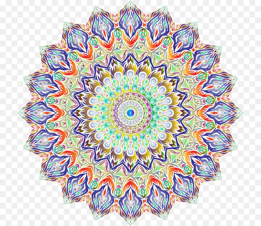 Mandala Coloré，Modèle PNG