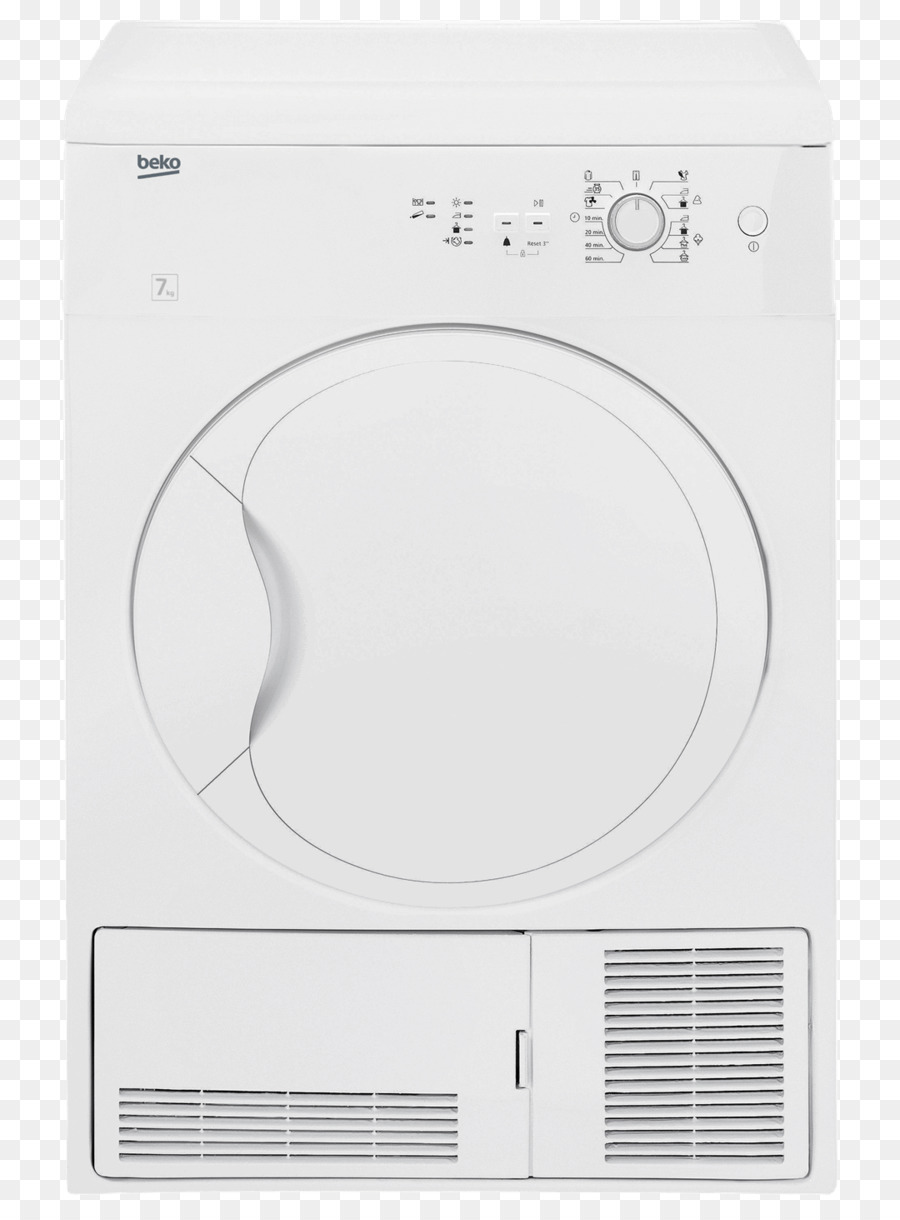 Sèche Linge，Beko Dcu 7230 Sèche Linge Autonome Largeur 595 Cm Profondeur 54 Cm Hauteur 85 Cm Chargement Frontal Blanc PNG