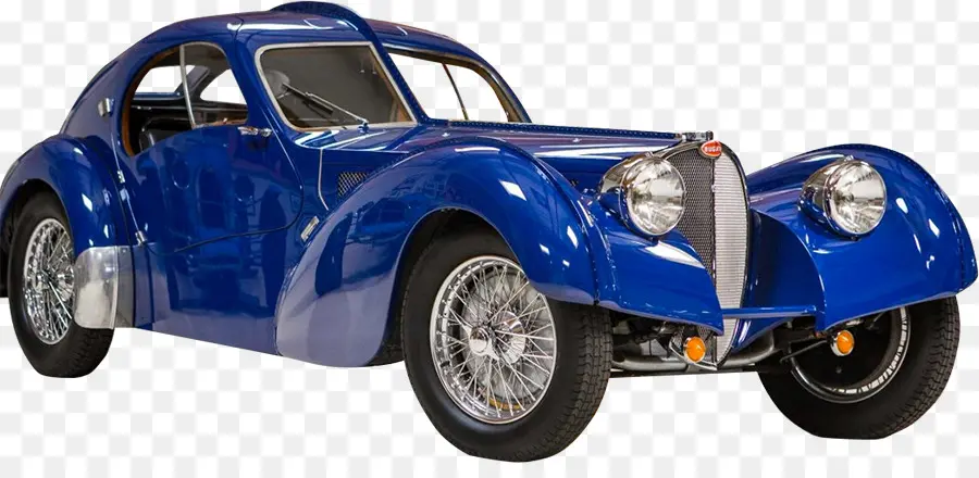 Voiture Ancienne Bleue，Classique PNG