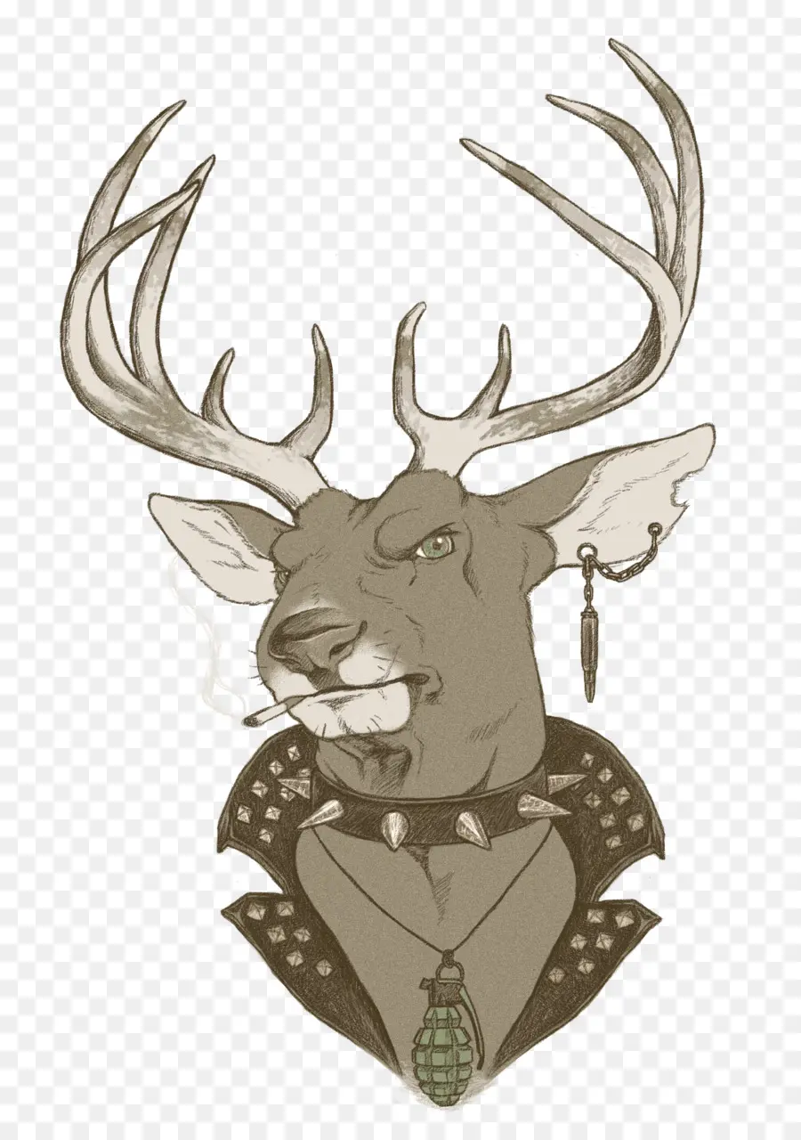 Cerf Punk，Animal PNG