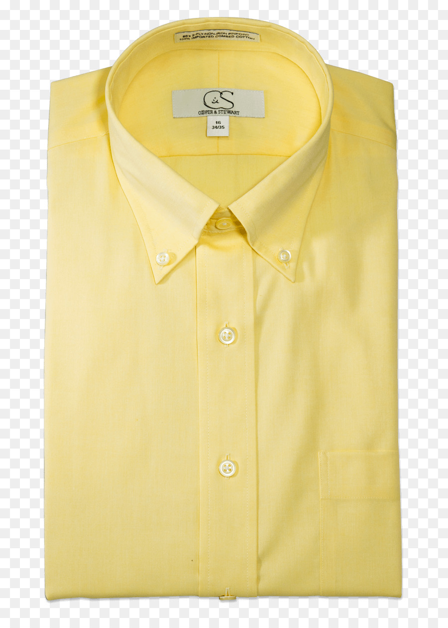 Chemise Jaune，Boutonné PNG