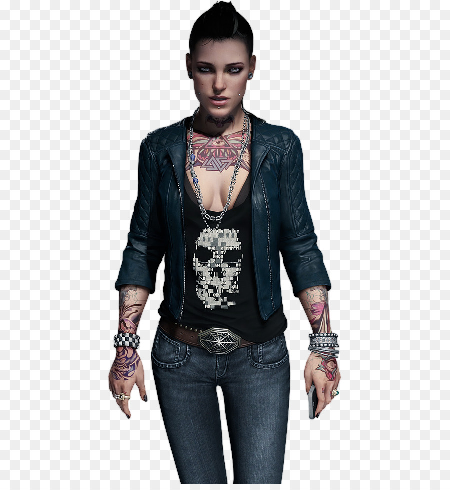 Femme Tatouée，Veste En Cuir PNG