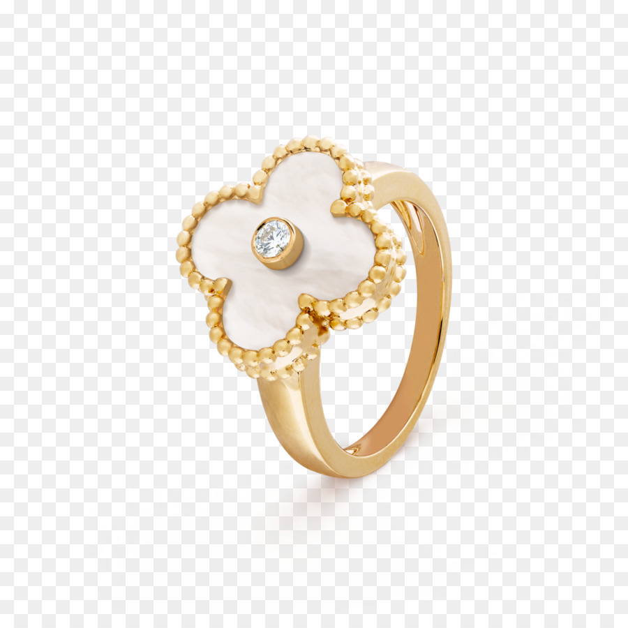 Bague Fleur，Or PNG