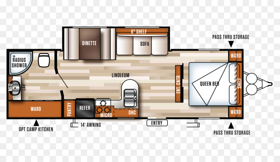 Plan D étage，Les Camping Cars PNG