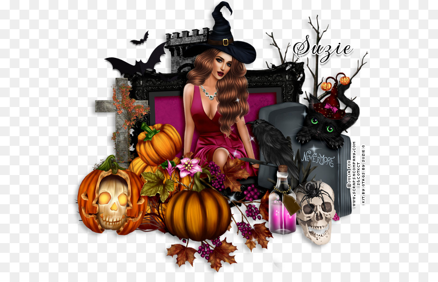 Décoration D'halloween，Sorcière PNG