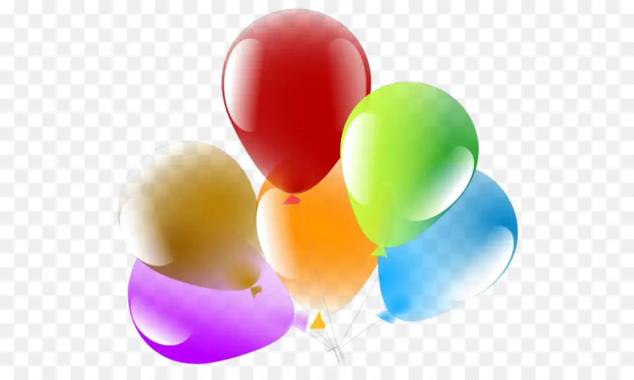 Ballons Colorés，Faire La Fête PNG