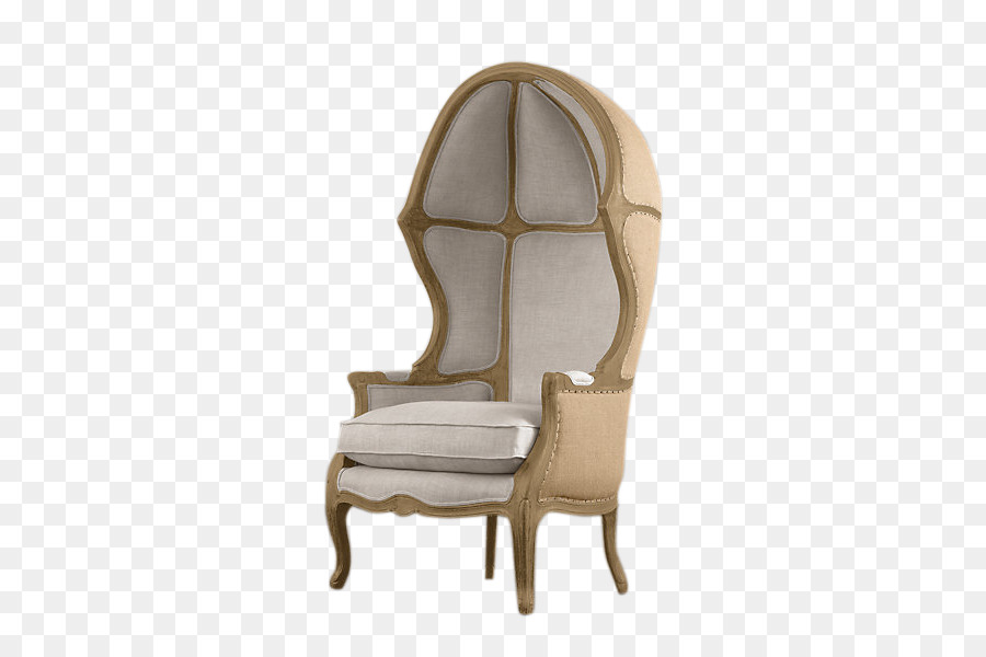 Fauteuil Beige，Bras En Bois PNG