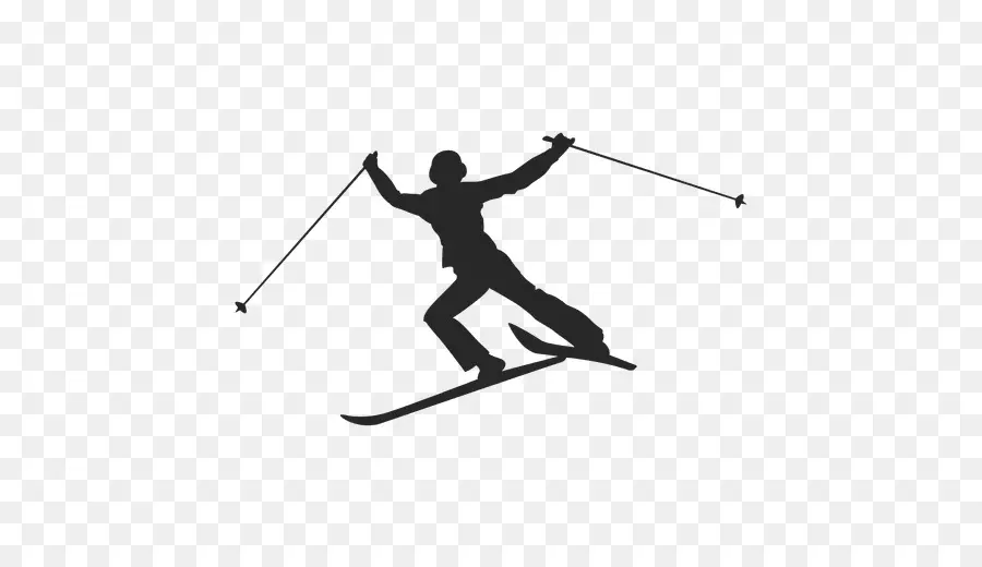 Ski Silhouette，Ski PNG