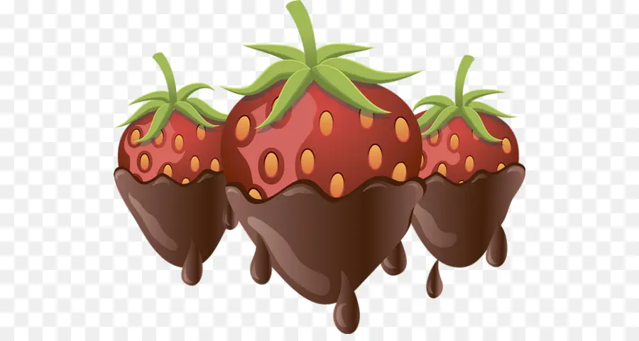 Fraises Enrobées De Chocolat，Dessert PNG