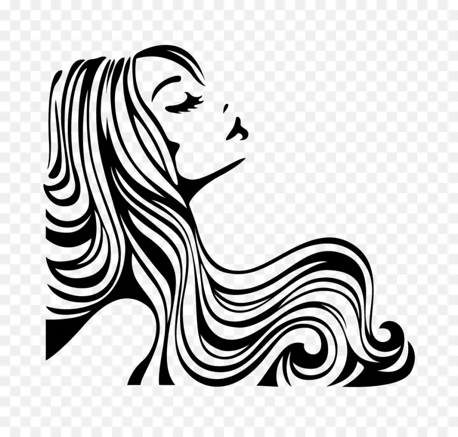 Silhouette De Femme，Cheveux PNG