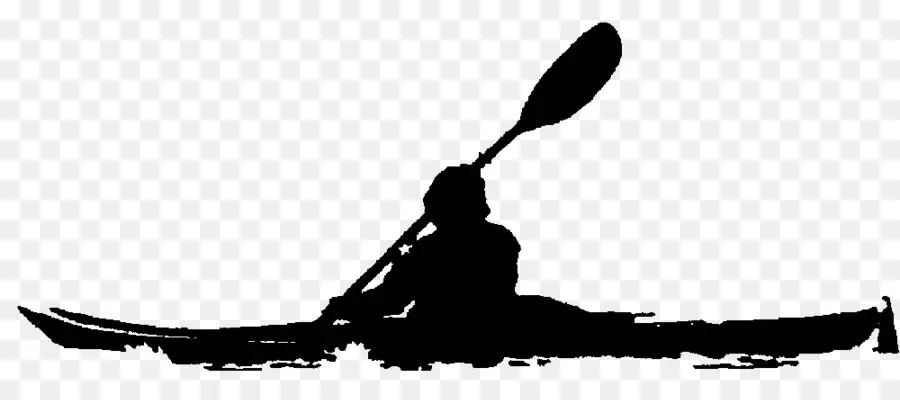 Silhouette De Kayak Rouge，Kayak PNG