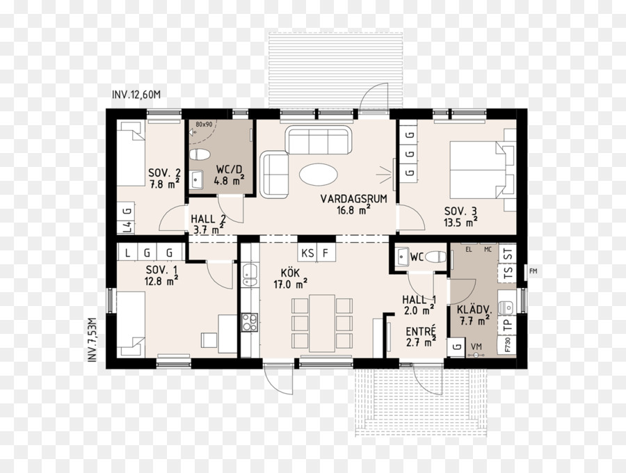 Plan D'étage，Chambres PNG