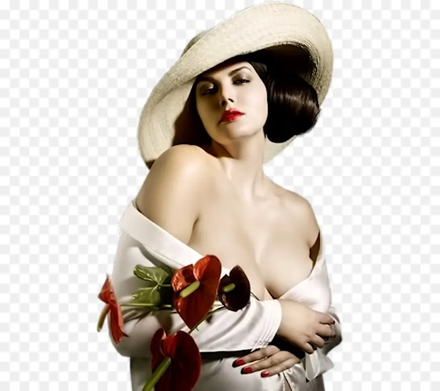 Femme Au Chapeau，Mode PNG