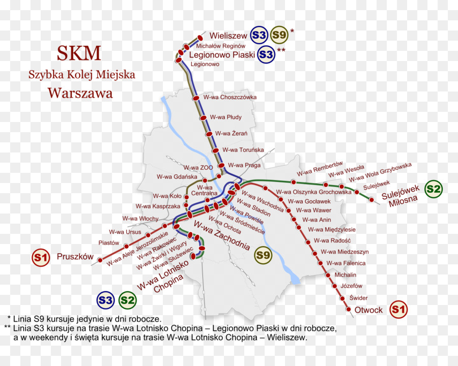 Carte Skm De Varsovie，Transport PNG