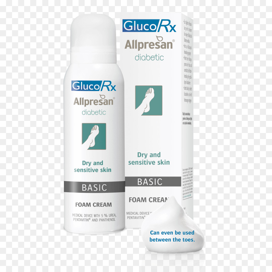 Allpresan Diabetic Intensiv Schaumcreme，Diabète Sucré PNG