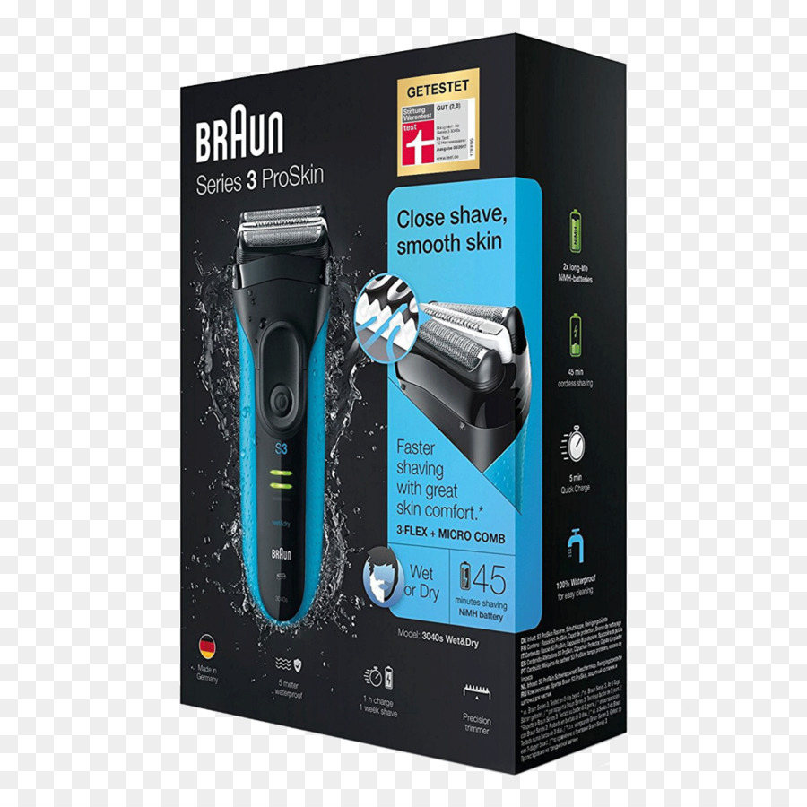 Série Braun 3 3040s，Les Rasoirs électriques Cheveux Chevêtres PNG