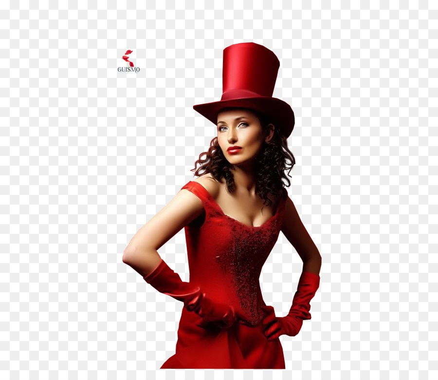 Femme En Robe Rouge，Chapeau PNG