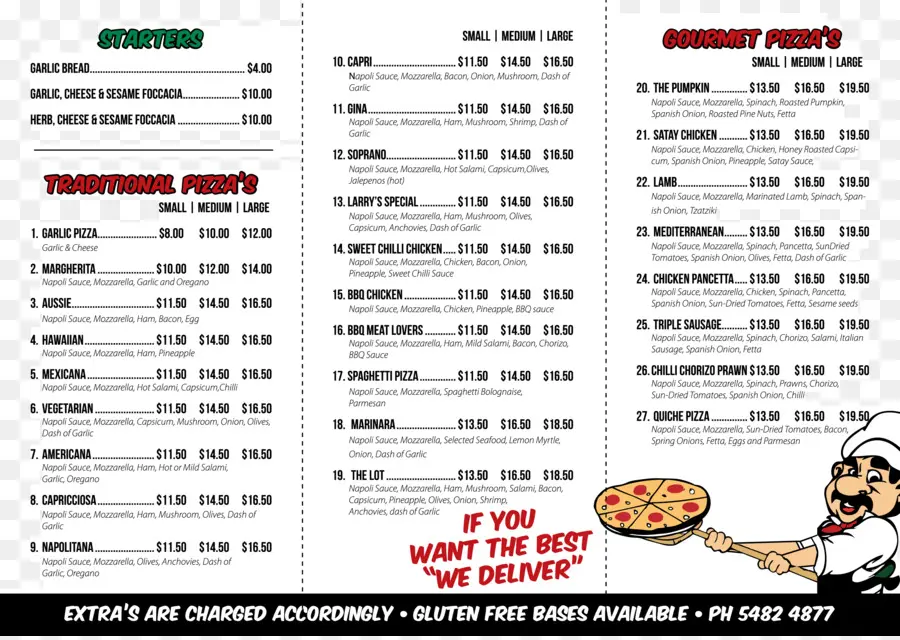 Carte Des Pizzas，Entrées PNG