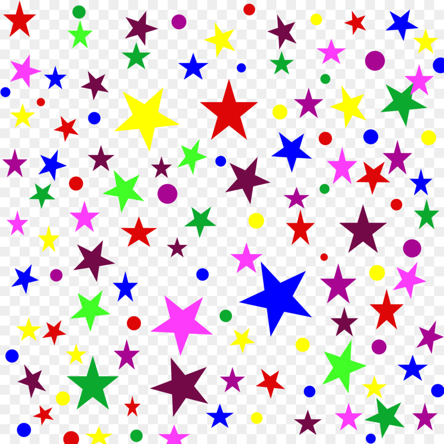 Étoiles Colorées，Confettis PNG