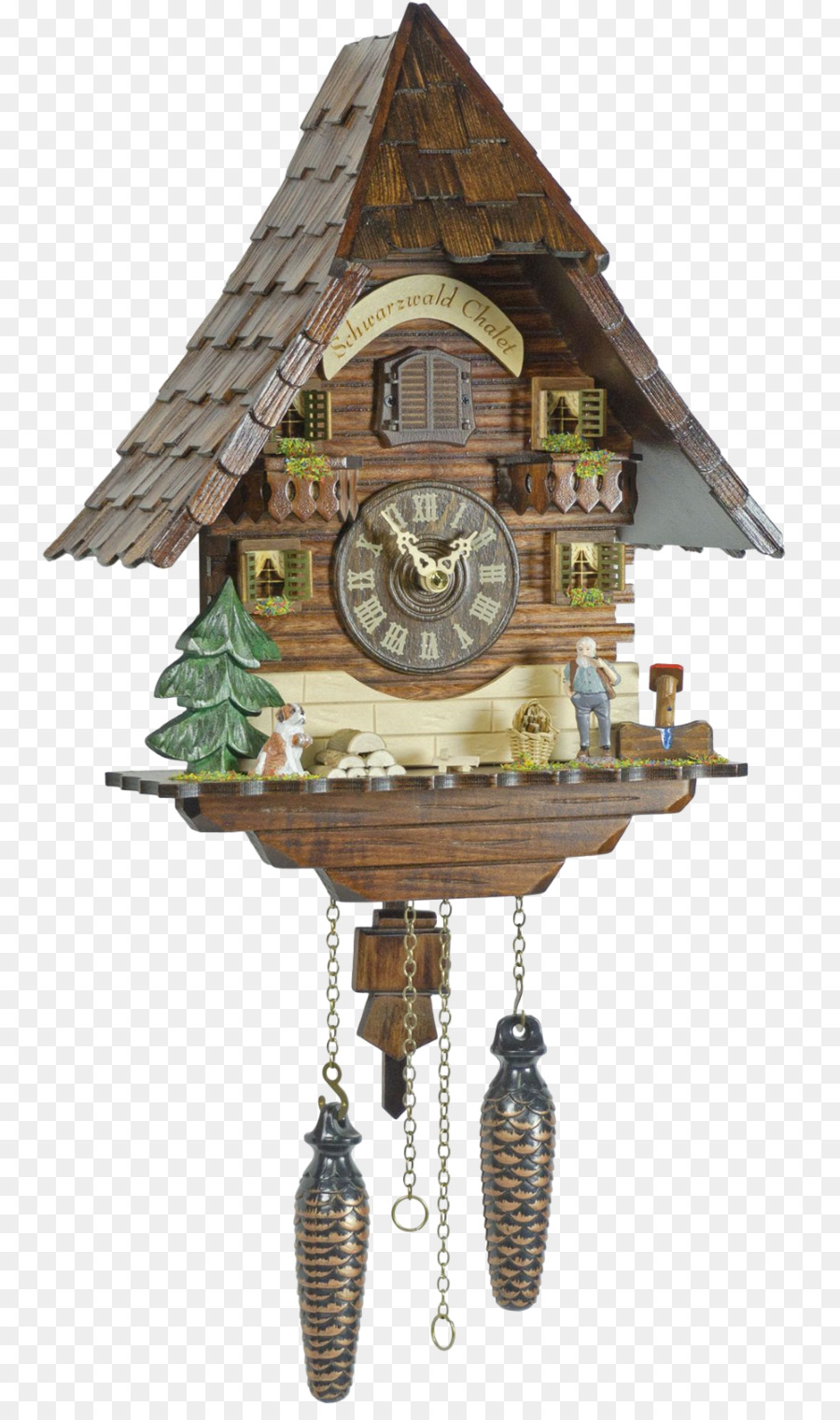 Horloge à Coucou，En Bois PNG