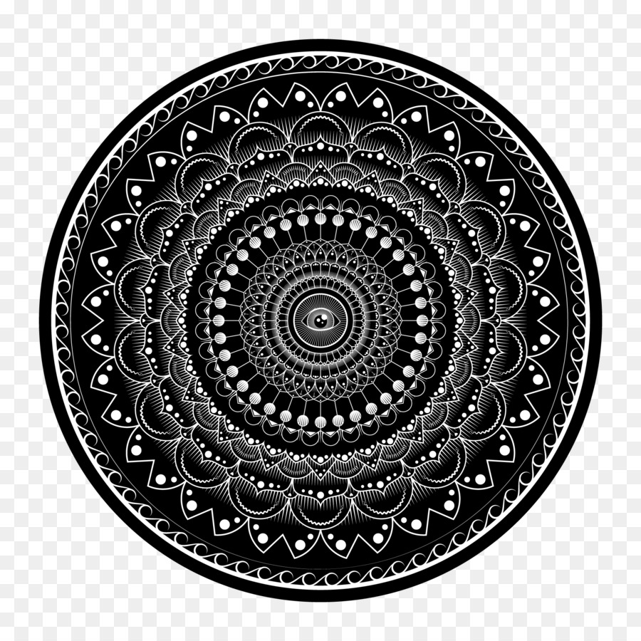 Mandalas，Noir PNG