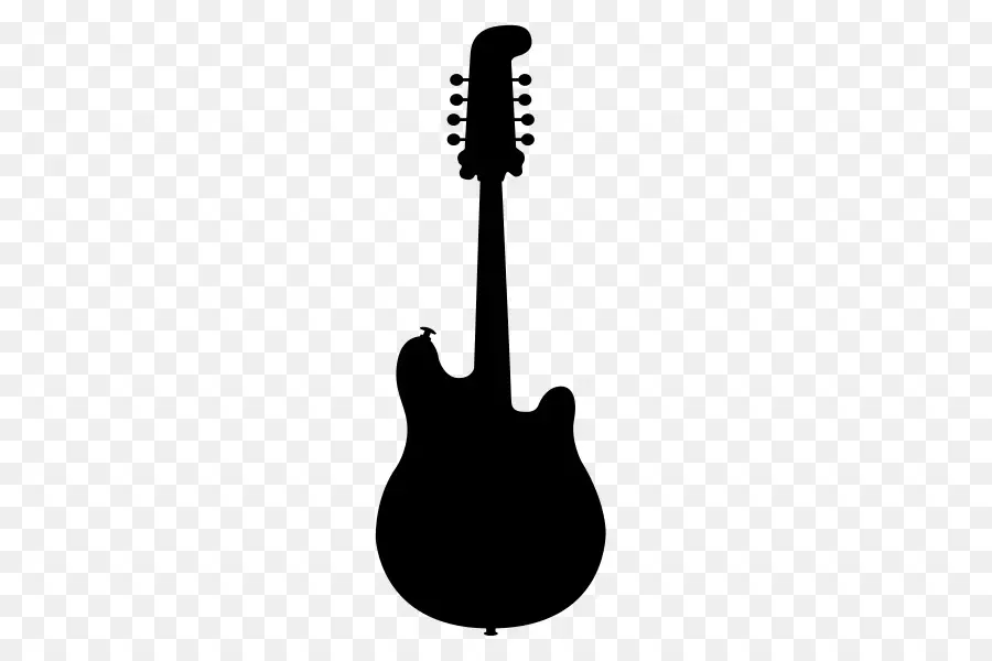 Silhouette De Guitare Noire，Guitare électrique PNG