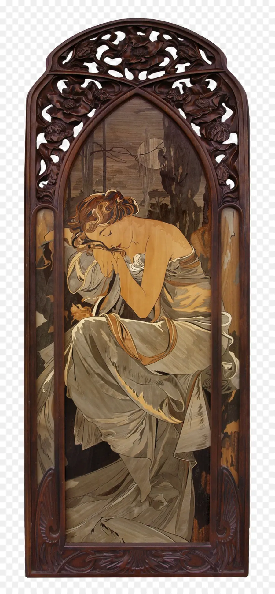 Femme Dans Le Cadre，Peinture PNG