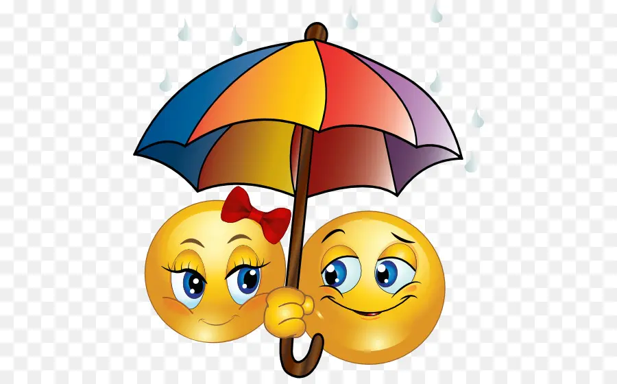 Emojis Avec Parapluie，Souriant PNG