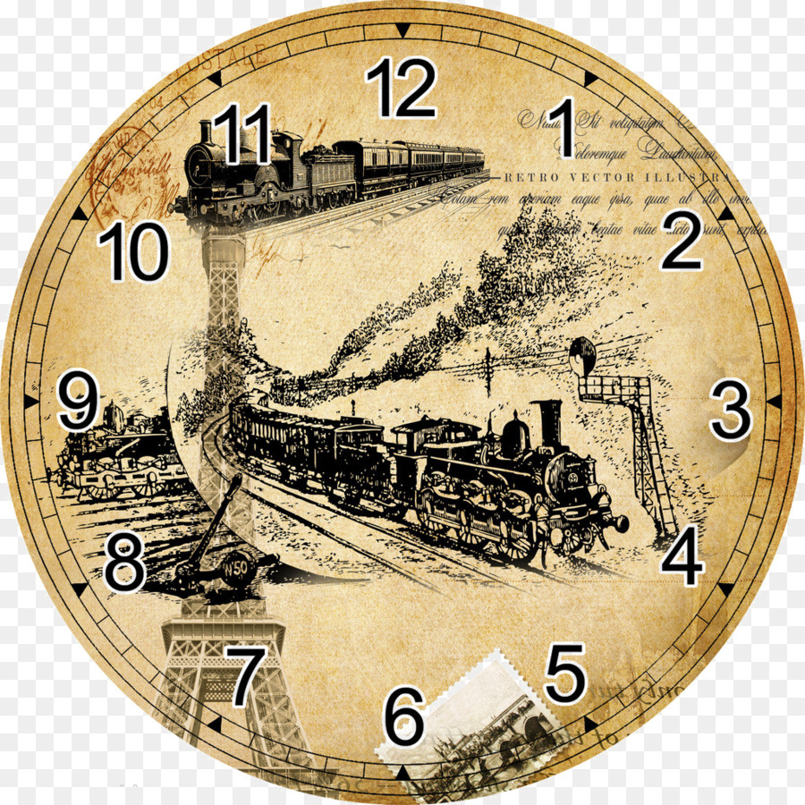 Train，Horloge PNG