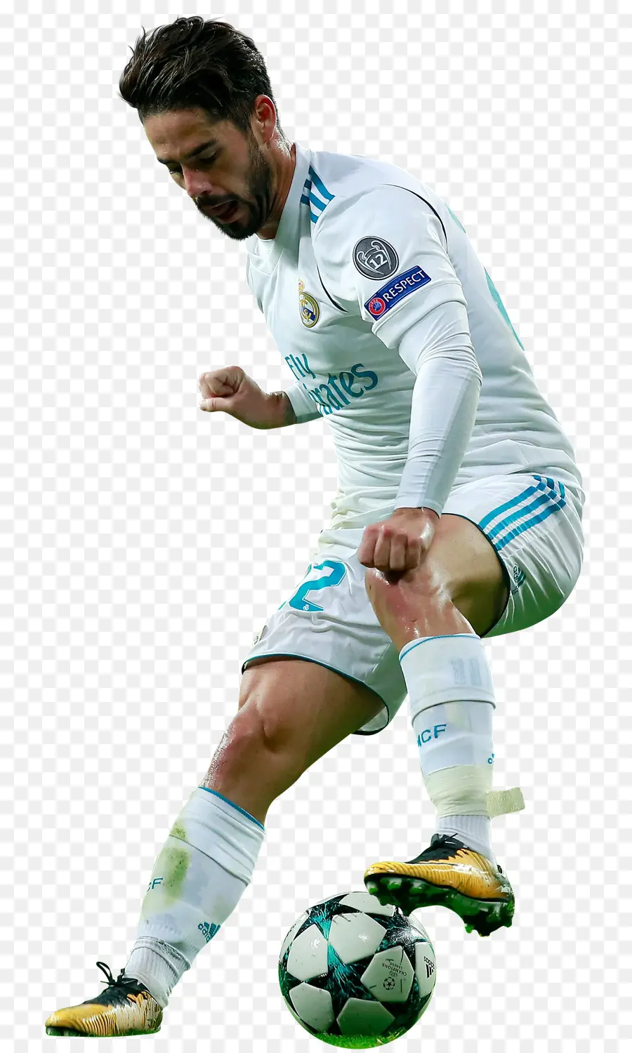 Joueur De Football En Maillot Blanc，Football PNG