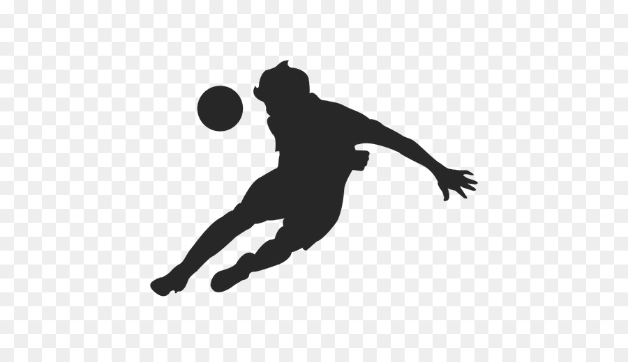 Silhouette De Joueur De Football，Coup PNG