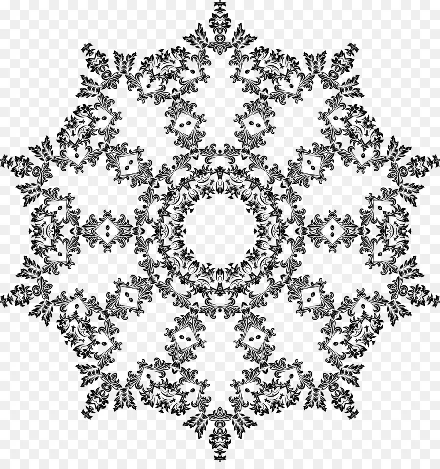 Mandala Noir Et Blanc，Modèle PNG