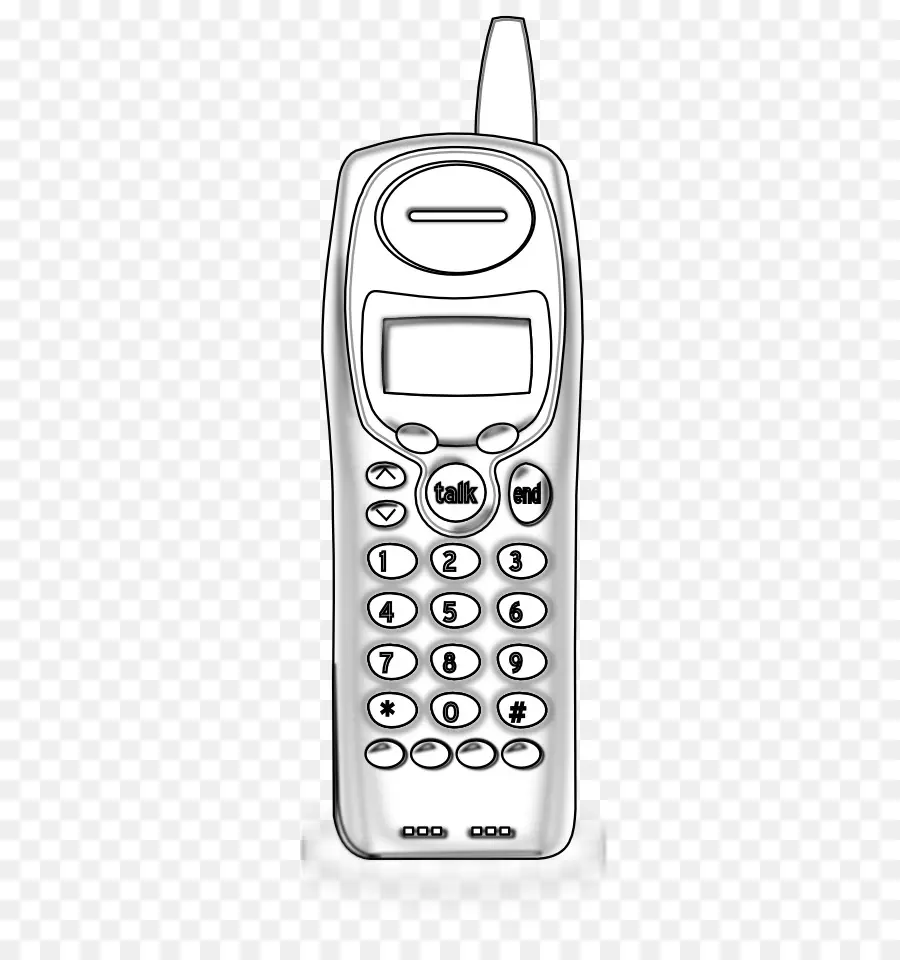 Vieux Téléphone Portable，Bouton Parler PNG