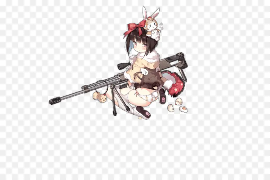 Anime Girl Avec Fusil De Sniper，Tireur Isolé PNG