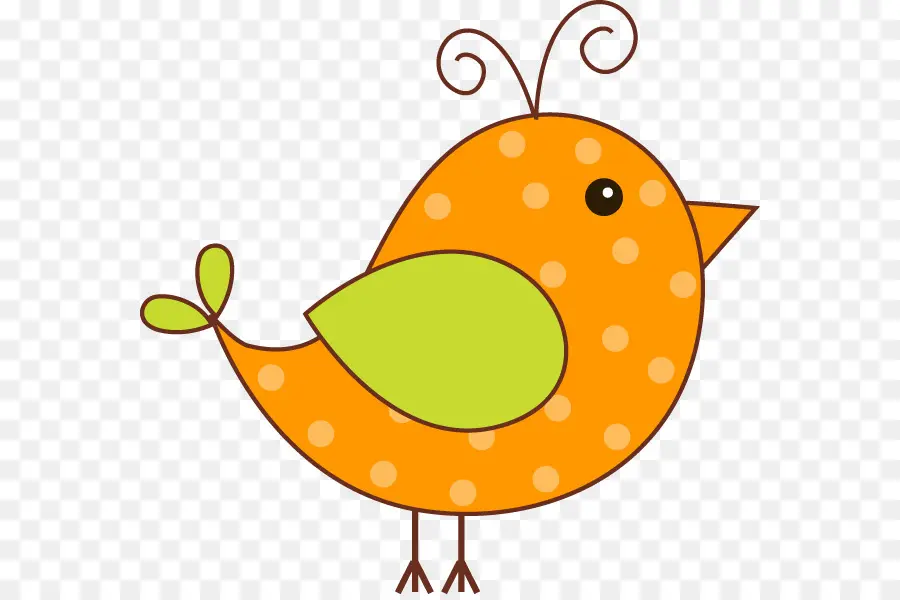 Oiseau De Dessin Animé，Orange PNG