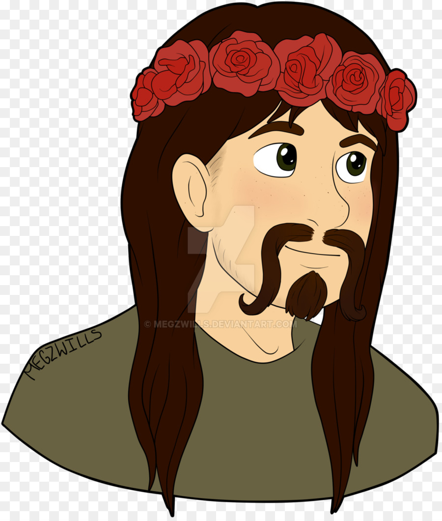 Homme Avec Couronne De Fleurs，Couronne De Fleurs PNG