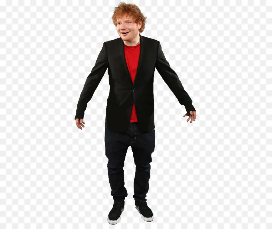 Personne En Blazer Noir，Chemise Rouge PNG