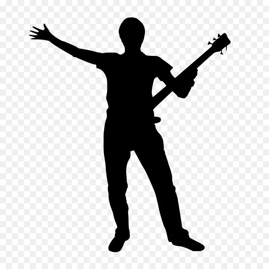 Silhouette，Guitare PNG