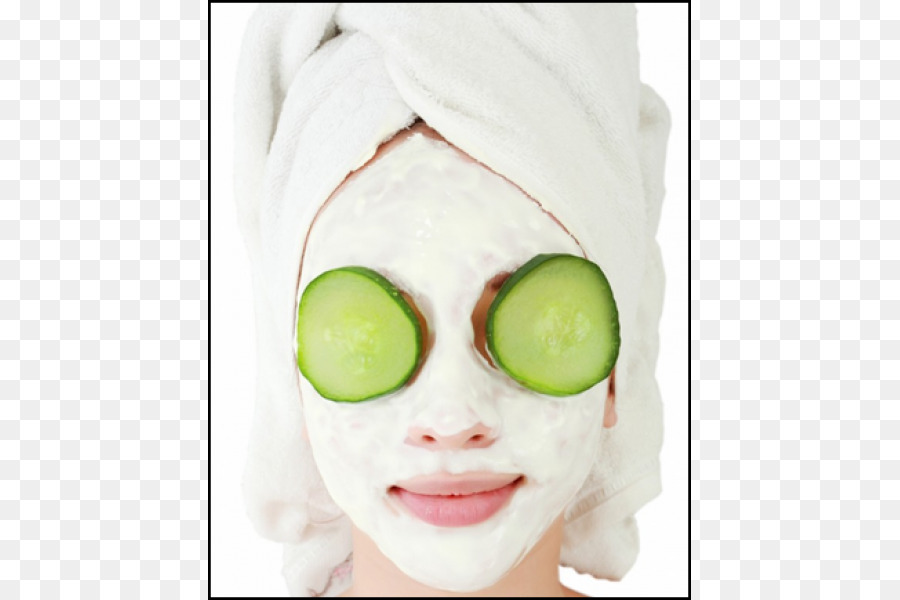 Femme Avec Masque Facial Et Concombres，Spa PNG