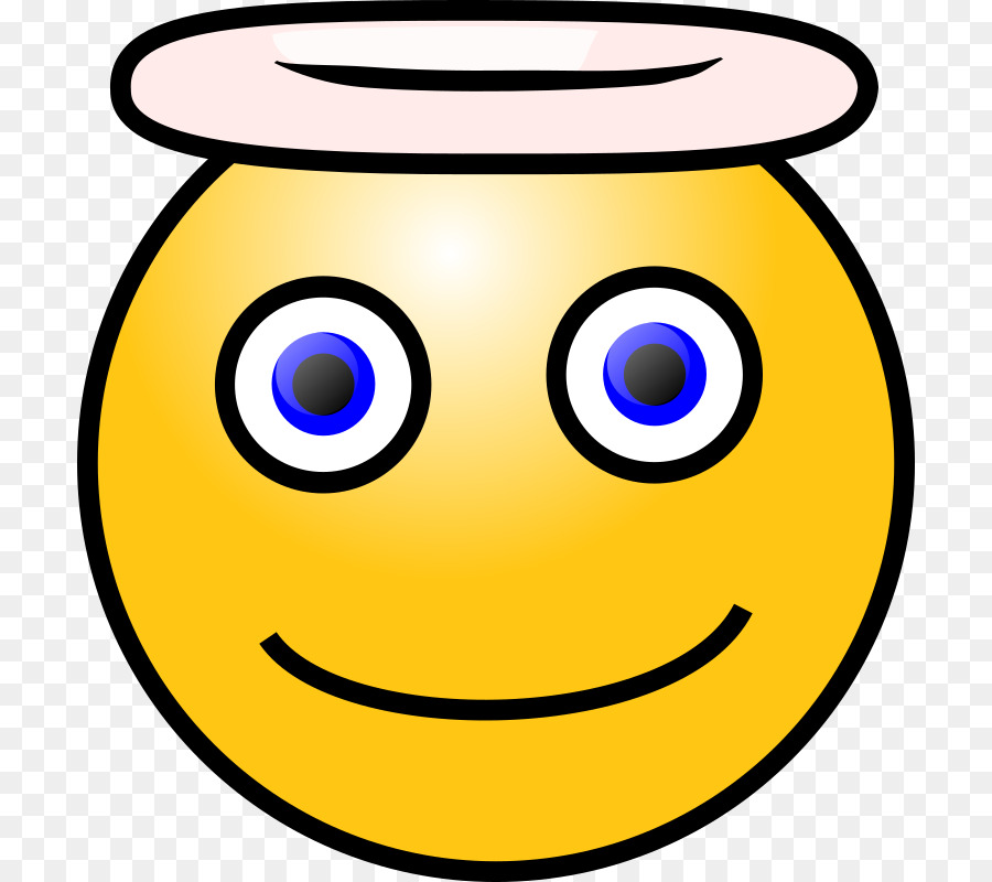 Emoji Ange Souriant，Affronter PNG