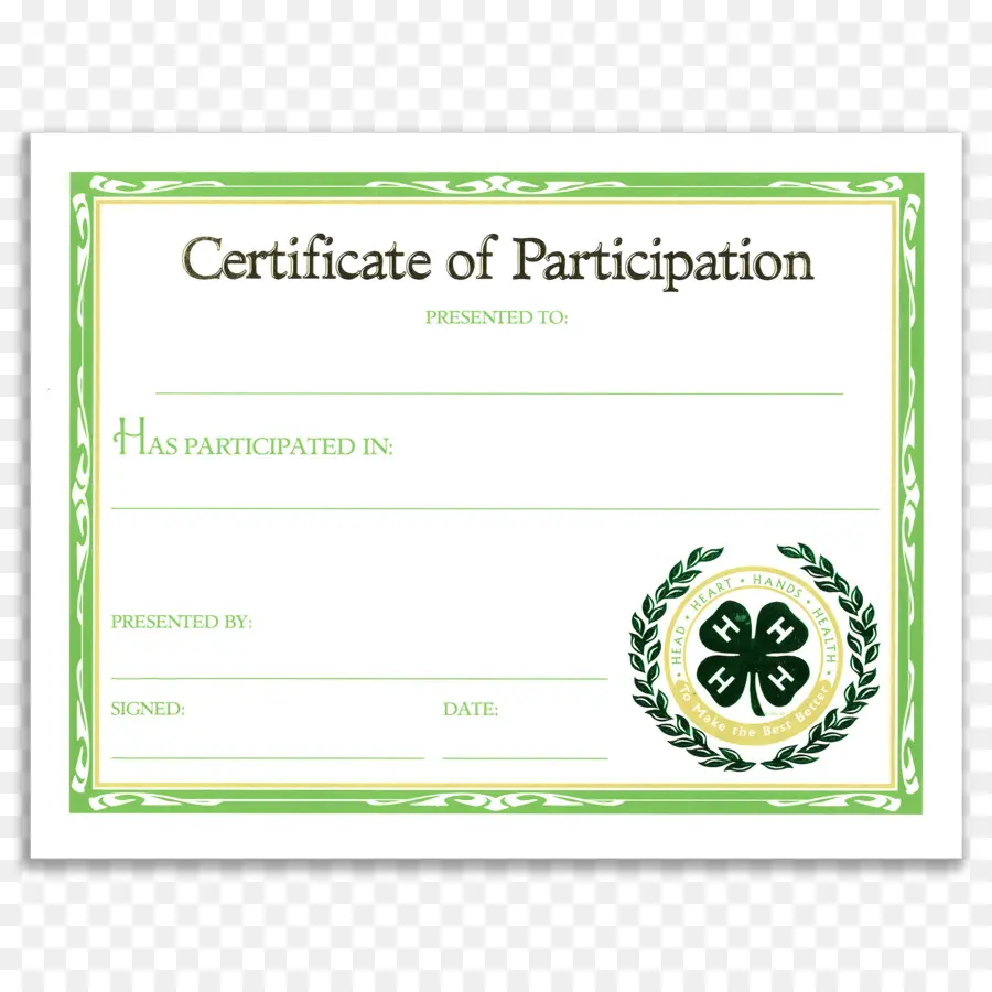 Certificat De Participation，Prix PNG