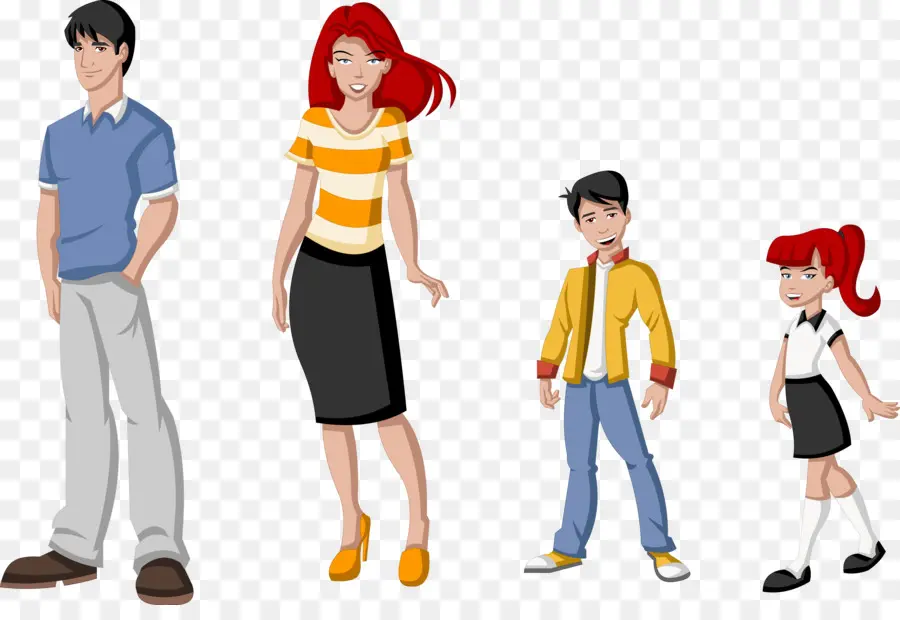 Famille De Dessins Animés，Parents PNG