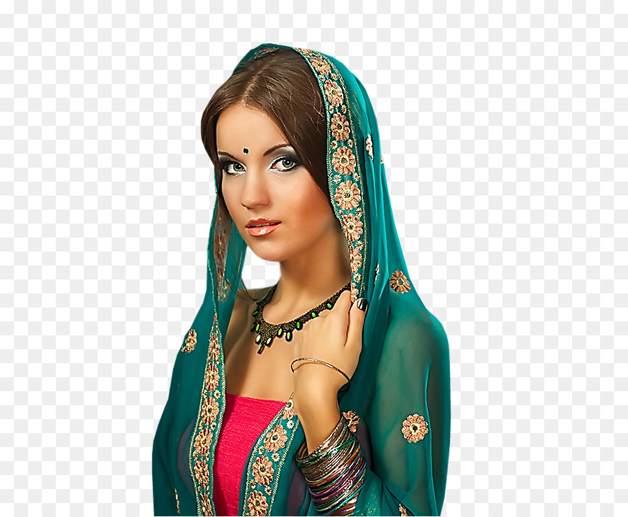 Femme En Tenue Traditionnelle，Sari PNG