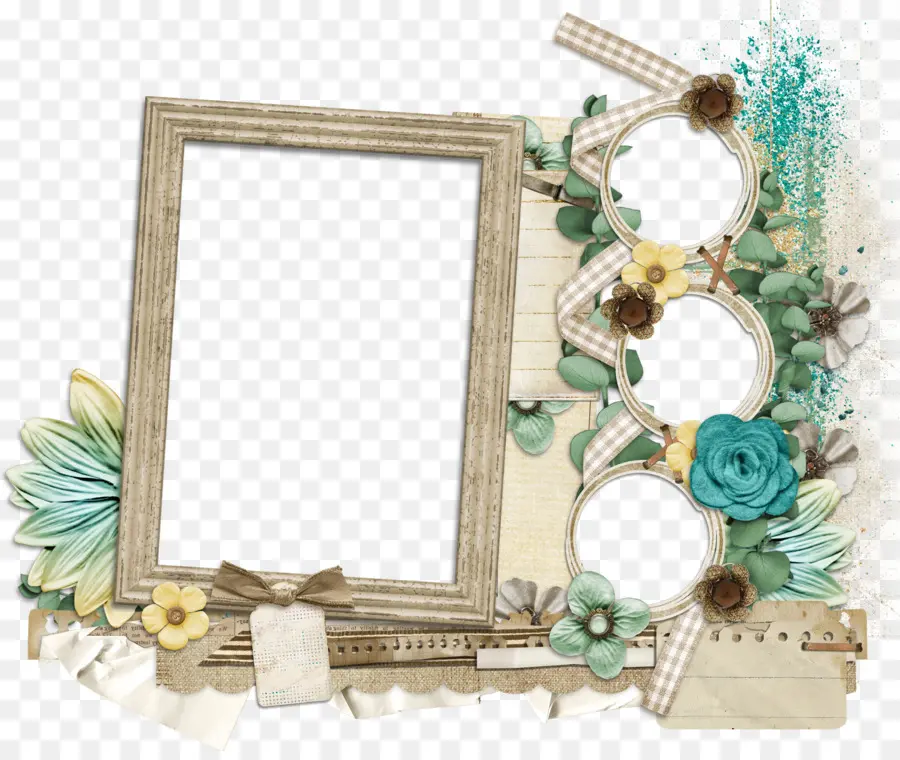 Cadre Photo，Fleurs PNG