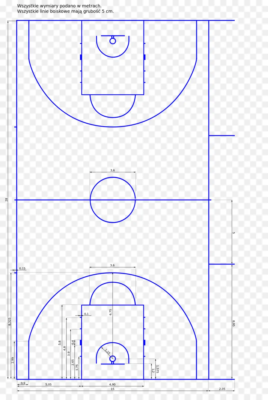 Cour De Basket Ball，Le Marquage Horizontal Sur Le Terrain De Basket PNG