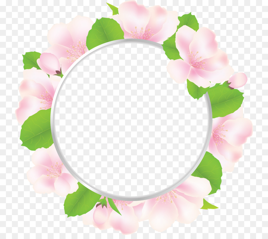 Couronne De Fleurs，Fleurs Roses PNG